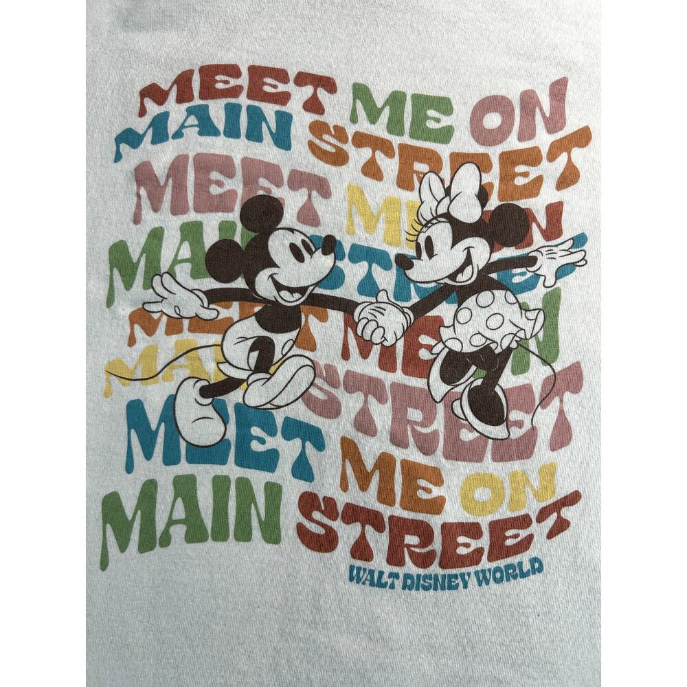 Disney Mickey & Minnie Meet Me On Main Street ShirtMedium Wht Walt Disney World - Picture 3 of 8
